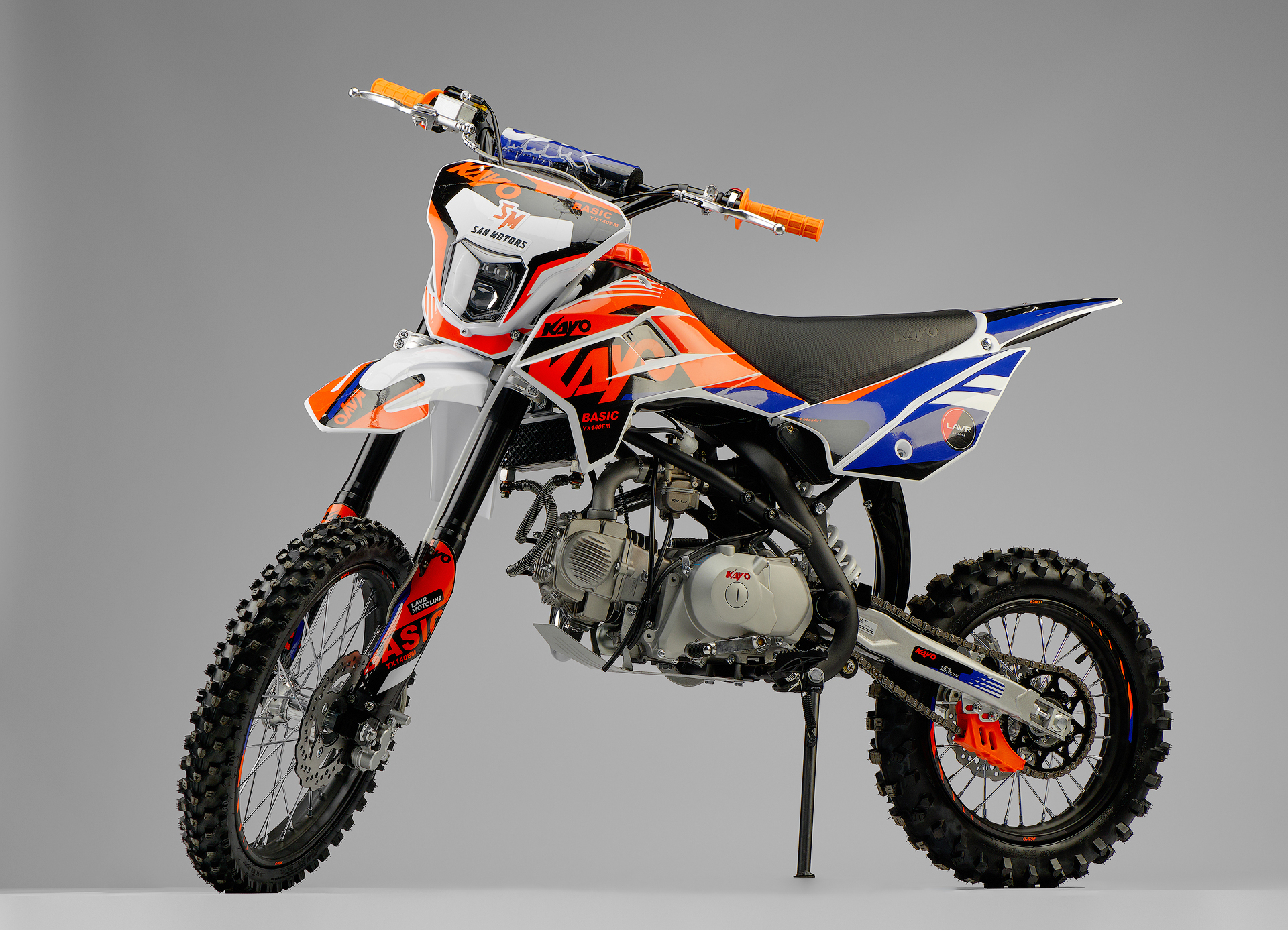 Питбайк KAYO BASIC YX140EM 17/14 KRZ 26 (механ. сцепл., эл. стартер)